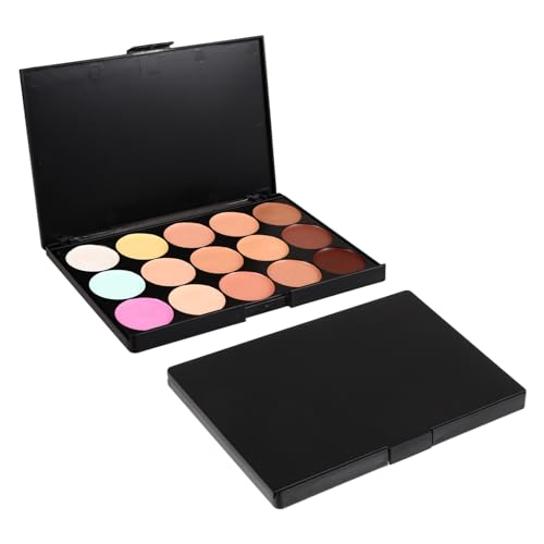 Beavorty 2 Piezas 15 ocultador maquillaje maquilhagem cosmética camuflaje Correctores de 15 colores. cosméticos de estudio fotográfico Corrector de color de 15 tonos. cáscara de plástico