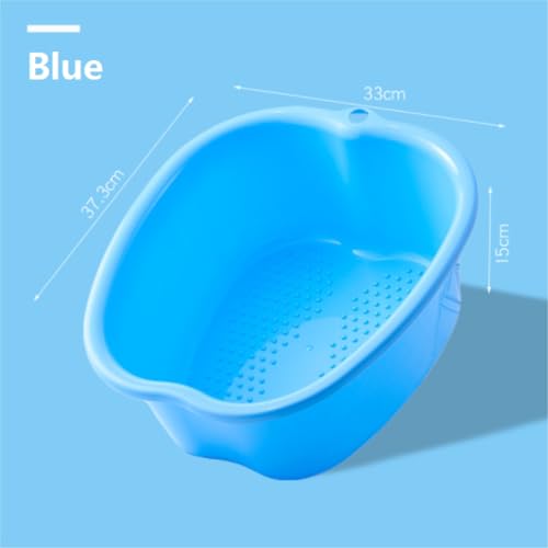 Bañera para pies de plástico grueso capacidad grande azul miniatura 2
