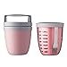 Mepal Set Ellipse Lunchpot mit Fruitpot Lunchbox Essensbehälter (Nordic pink)