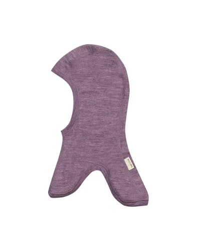 Dilling Schlupfmütze aus natürlicher Merinowolle für Babys - Melierter Flieder 62/74