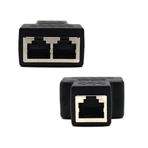 Adaptador Divisor RJ45 MOTONG 1 a 2 Puertos Hembra CAT 5/CAT 6 miniatura 4