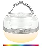 ☀【Magnetdesign und Hakendesign】Die Campinglampe hat einen eingebauten Magneten, die magnetisch auf einer Metalloberfläche adsorbiert werden kann, um zu leuchten, um Geräteteile usw. zu überprüfen. um beide Hände loszulassen. Mit einem Haken (Karabiner) können Sie ihn an ein Zelt, einen Ast oder einen Ständer hängen.