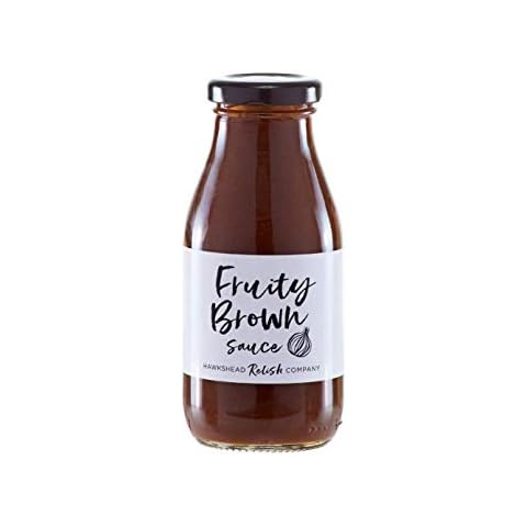 Hawkshead Relish Company Fruity Brown Sauce - Handmade with Tomatoes Onions Raisins Tamarind & Dates | Great Taste Award Winner | Preservative & Gluten-Free | Suitable for Vegetarians & Vegans - 280g Cover