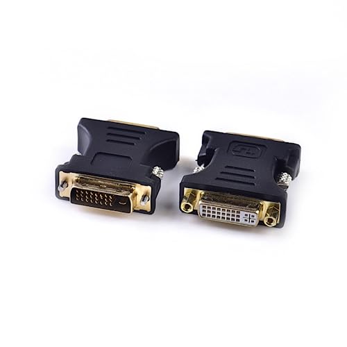 YSJJZRL 1 Pc 90 Degree VGA 15 Pin Male to Female Extension Cable Converter Adapter Coupler (DVI 24+1 M to DVI 24+5 F)