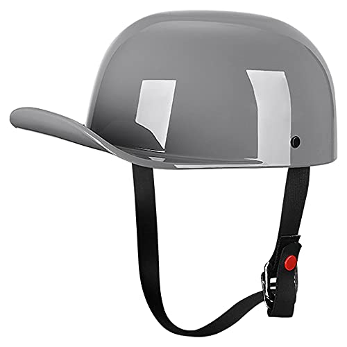 Yesmotor Baseball Style Cap Motorcycle Helmet Unisex-Adult - Dot Approved (Gray,Xl) #TOP3