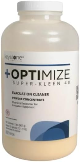 Evacuation System Cleaner for Dental Offices & Clinics – Concentrated Powder Formula – Non-Foaming, Neutral pH, Odor Control – Makes 32 Gallons – Amalgam Separator Safe