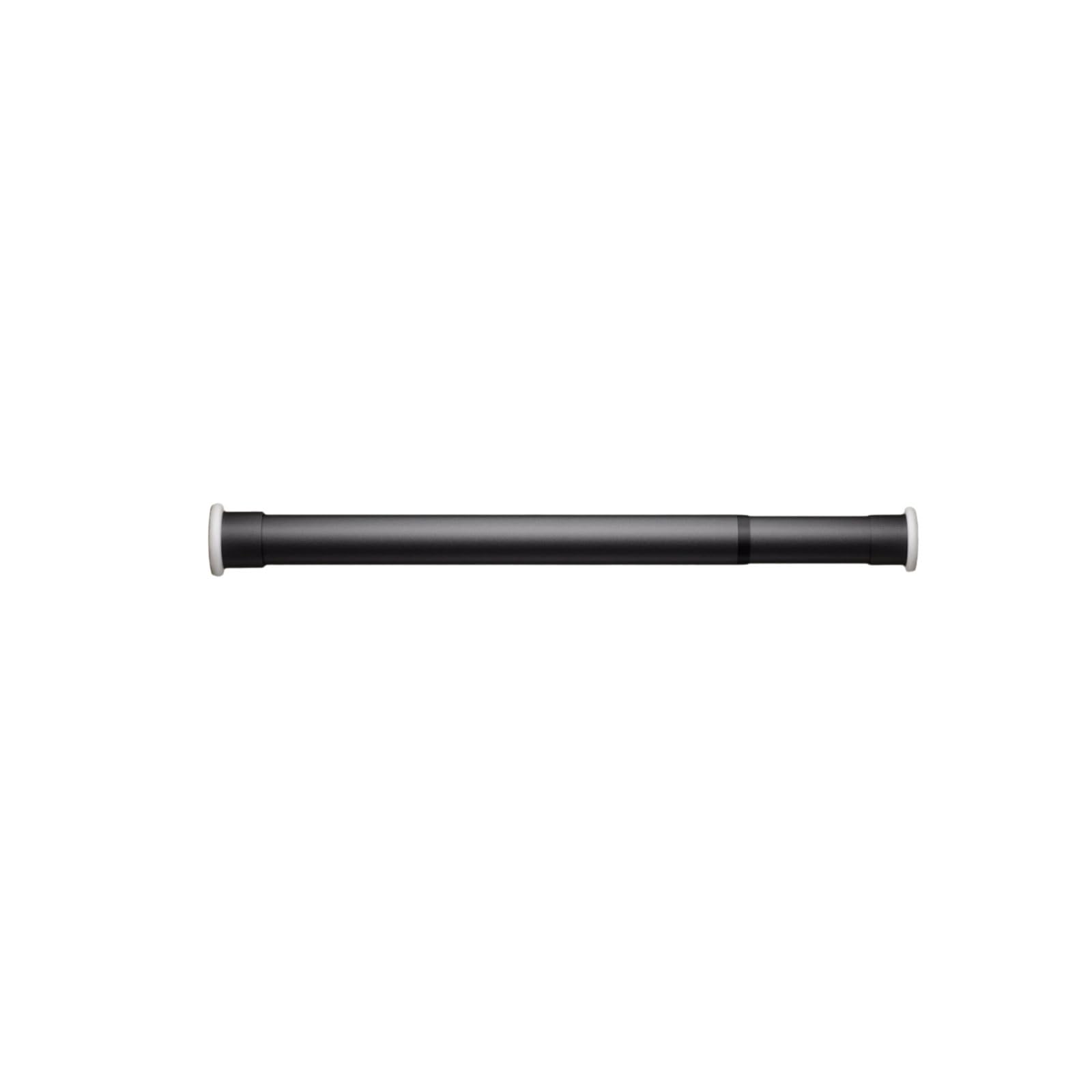 Adjustable Carbon Steel Shower Curtain Rod Telescopic Easy To Install No Drilling Required Multipurpose Shower Curtain Rod stable(Nero,165-215cm)