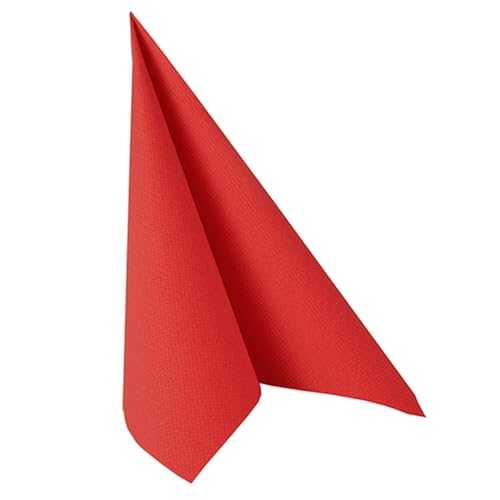 Servilletas de papel rojas 40 x 40 cm para decoración de mesas navideñas y cenas de gala