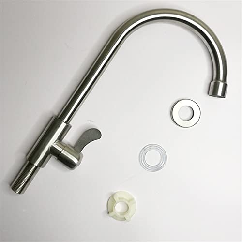 Robinet de cuisine acier inoxydable 304 mitigeur eau froide simple