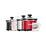 KOOC Small Slow Cooker, 0.65 Quart, Free Liners...