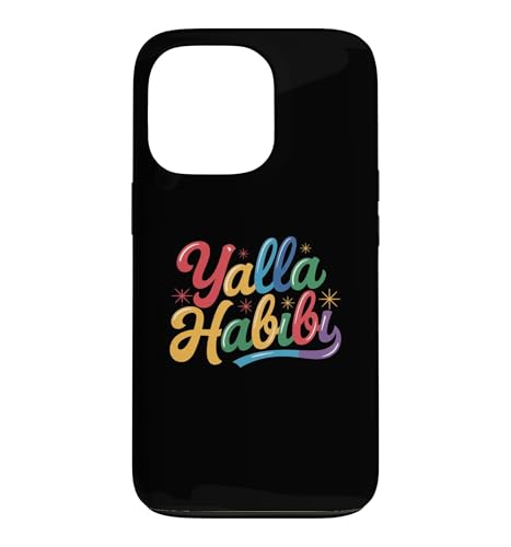 �ʔ����e�L�X�gYalla Habibi Means Let's Go My Love �A���r�A��n�r�r �X�}�z�P�[�X iPhone 13 Pro �p