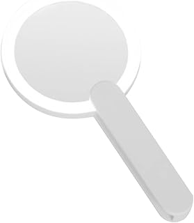 FOMIYES 1pc Lighted Hand Mirror Handheld Mirrors LED Travel Makeup Mirror Mini Vanity Mirror LED Makeup Mirror Foldable Makeup Mirror Lighted Purse Mirror Handheld Cosmetic Mirror White