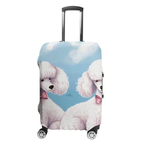 Poodles Dogs Printed Luggage Cover Protector, Fits 18-32 Inch Luggage