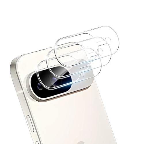 THYRRE-J 3 Pack Camera Lens Protector for Google Pixel 9 Tempered Glass 9H Hardness Anti-Scratch Case Friendly[Does not Affect Night Shots]