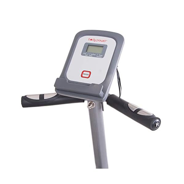 [BODY POWER] 2nd Generation Patented 3-in-1 Home Gym, Upright Compact Exercise Bike, Elliptical Machine & Recumbent Bike, Trio Trainer with Heartrate Monitor, Safety Brake Pad. BRT5088