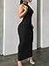 Nimsruc Women Summer Sexy Bodycon Maxi Dress Casual Sleeveless Halter Neck Long Dresses Criss Cross Backless Sundress Black L