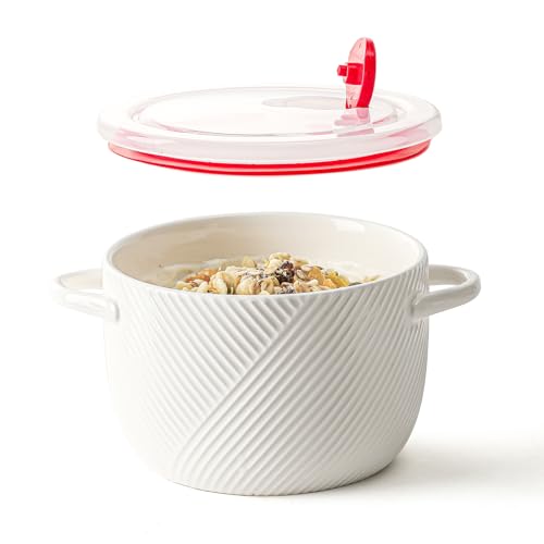 Adewnest Ceramic Soup Bowl with Lid
