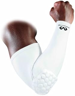 McDavid 6500 HexPad Power Shooter Arm Sleeve, One Each Fits either Arm (White, Medium)