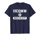 Elite Authentics Connecticut Huskies Hockey T-Shirt, Unisex-Adults, Unisex-Kids, Blue, Short Sleeve, Small
