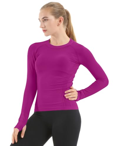 Image of MathCat Seamless Long Sleeve Workout Tops for Women