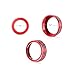 Thenice for 10th Gen Honda Civic Air Condition Knob Cover Trims, Anodized Aluminum AC Switch Temperature Climate Control Rings for Civic 2016 2017 2018 2019 2020 2021 (Red)