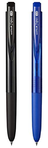 signoAssorted - - uni Knock Ballpoint Pen - UMN-155 RT1 0.28 mm - Black & Blue