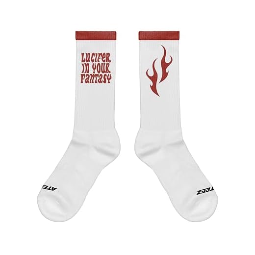 ATEEZ Official Tour Merch Socks Red