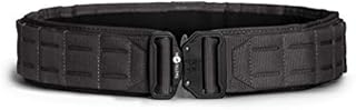 Tacticon Battle Belt | Combat Veteran Owned Company | Padded Tactical Belt | Duty Belt With Metal Quick Release Buckle (Tactical Black, S [30