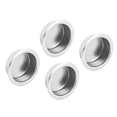 Prime-Line N 7308 3/4 In. Satin Nickel, Closet Door Finger Pull (4 Pack)