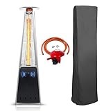 BU-KO Outdoor Patio Gas Heater | Garden, Camp, BBQ Parties | Stainless Steel Pyramid Style 13kw...