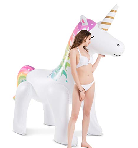image for Jasonwell Unicorn Sprinkler Inflatable Unicorn Water Toys Inflatable G