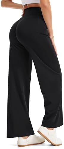 THE GYM PEOPLE Women's Booty Lifting Wide Leg Yoga Pants High Wai...