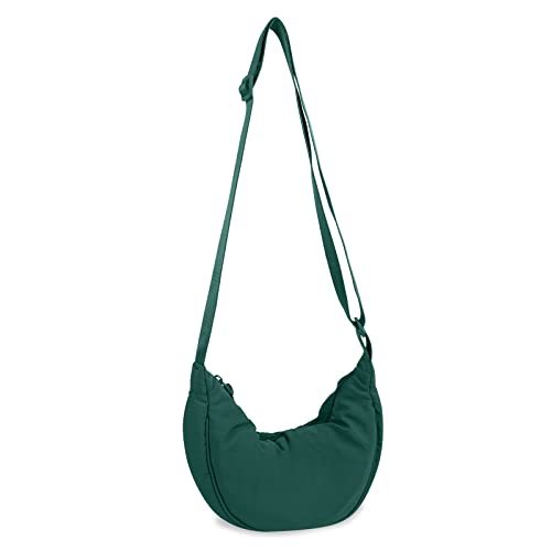 Image of Nylon Crescent Crossbody Bag for Women Purses Trendy Men,Small Travel Sling Bag Hobo