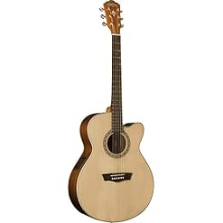 Guitare Washburn Folk Harvest G7SCE natural - Les Beatles, Paul McCartney, John Lennon, RIngo Starr, George Harrison Guitare Washburn Folk Harvest G7SCE natural – Image 3