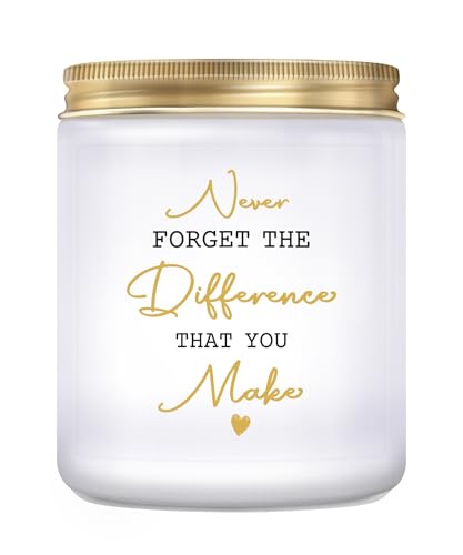 Thank You Gifts for Women - Inspirational Appreciation Gift for Teachers Farewell Birthday Retirement Gifts for Friend Women Coworkers Nurses Boss Employees Men - Lavender Scented Candle 7oz