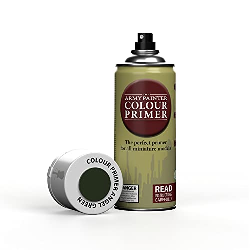 The Army Painter Color Primer Spray Paint, Angel Green, 400ml, 13.5oz - Acrylic Spray Undercoat for Miniature Painting - Spray Primer for Plastic Miniatures