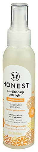 The Honest Company Conditioning Hair Detangler | Leave-in Conditioner + Fortifying Spray | Tear-free, Cruelty-Free, Hypoallergenic | Citrus Vanilla Refresh, 4 fl oz