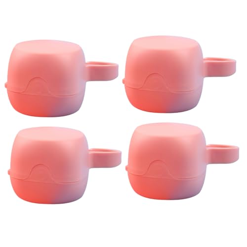 Beatifufu 4pcs Holder Compact Pacifier Storage Box Teething Pacifier Case Holder Material Stable Portable Easy to Store Color