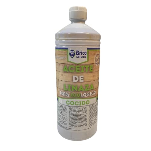 Aceite de Linaza para la Madera COCIDO | Ladrillo, Terrazo, Teja | Nutrición | Ecológico (1 Litro)