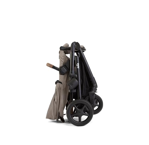 Image of Joie Ginger 4-in-1 Convertible Pramette and Stroller with A Deep Recline, Height Adjustable seat, All-Terrain Wheels, Extra Storage - for Newborns and Toddlers (Mocha)