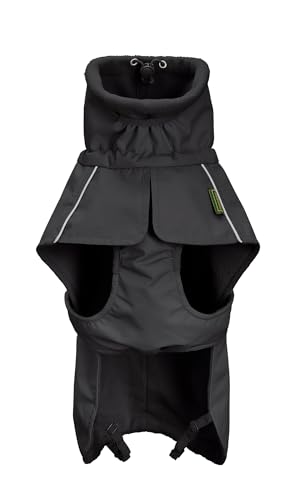 HUNTER Hundemantel NORDBY, Farbe: schwarz, wasserabweisend, warm gefüttert, reflektierend, ideal für Outdoor-Abenteuer, schützt vor Kälte & Nässe, maschinenwaschbar, Größe: 40
