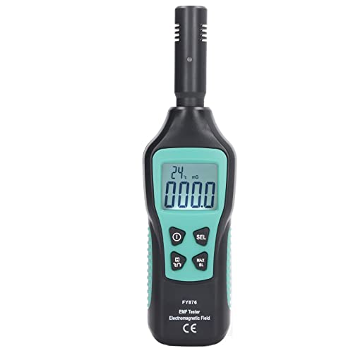 EMF Detector, 5Hz-3500MHz Data Retention Function Maximum Mode Electric Field Tester LED Indicator for Computer