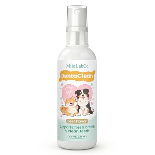 Nichalous Milolabco Advanced Dental Spray Dentaclean for Dogs & Cats Probiotic Oral Care Spray for Fresh Breath Helps Support Clean Teeth & Healthy Gums - No Brushing (1 Pack)