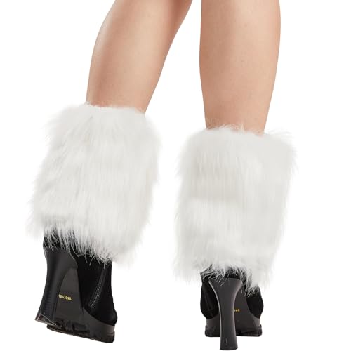 Image of Nanxson Womens Fur Leg Warmer Winter Short Boot Cuffs Covers Sleeves TTW0071
