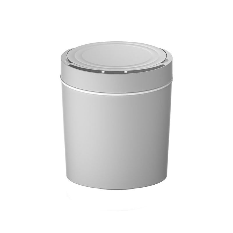 ABS Circular Trash Can with Sensor Flip Cover for Household Use in Living Room Kitchen Bedroom Rash Cans