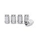 20pcs Silver Bulge Lug Nuts - Metric 12x1.5 Threads - Ball Radius Seat - Compatible with Honda Acura Vehicles - Closed End - 1.4 inch Length - Installs with 19mm or 3/4 inch Hex Socket