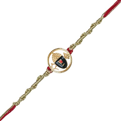 Image of eCraftIndia Lord Tirupati Balaji Venkateswara Rakhi for Brother Bhaiya Bhai with Best Bro Ever Fridge Magnet | Roli Chawal Pack