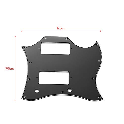 Mingzhe Placa Raspadora Pvc Hh para Guitarra Elétrica para Guitarras Elétricas Sg 3 Camadas Pretas