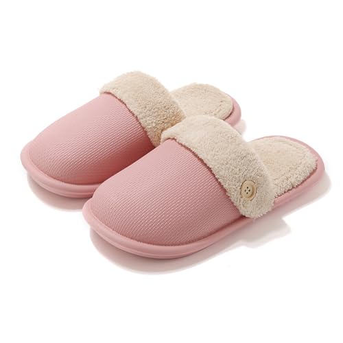 Slippers for Men Women - EVA Soft Sole, Anti-Slip, Detachable, Washable, Plush Comfy House/Home Shoes, Winter - Main Image