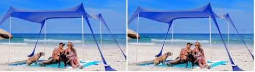 Image of SUN NINJA Beach Tent Sun Shelter, Beach Shade Canopy with UPF50+ Protection
